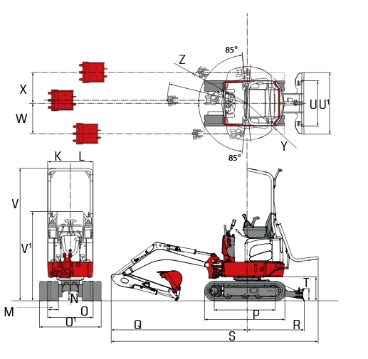 Minibagger 1,1 to mieten bei MIETPARTNER - graben