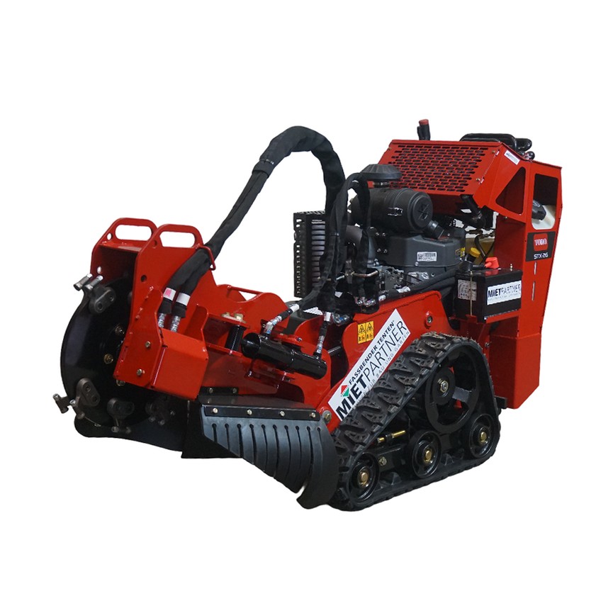 Baumstumpffräse auf Kette günstig mieten